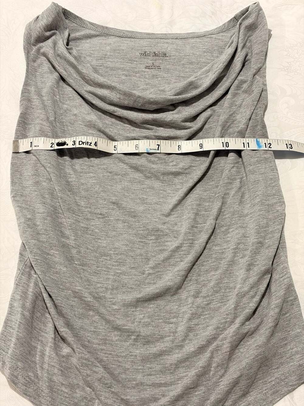Ruched Gray Top